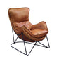 ACME Thurshan Accent Chair, Aperol Top Grain Leather & Black Finish FredCo