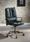 ACME Tinzud Office Chair, Dark Green Top Grain Leather FredCo