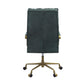 ACME Tinzud Office Chair, Dark Green Top Grain Leather FredCo