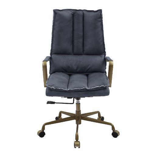 ACME Tinzud Office Chair, Gray Leather FredCo