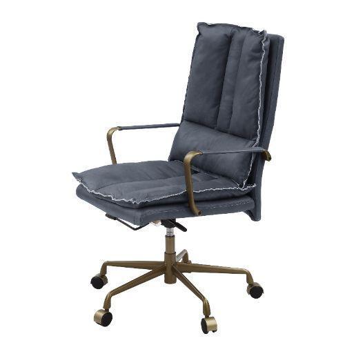 ACME Tinzud Office Chair, Gray Leather FredCo