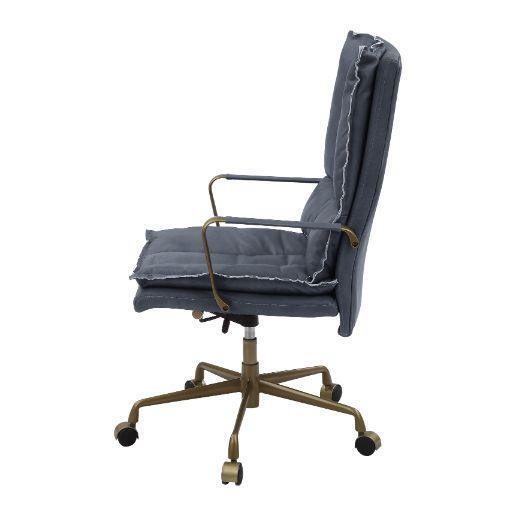 ACME Tinzud Office Chair, Gray Leather FredCo