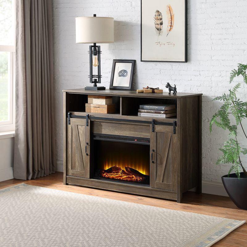 ACME Tobias Fireplace, Rustic Oak FredCo