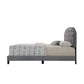 ACME Tradilla Queen Bed, Gray Fabric FredCo