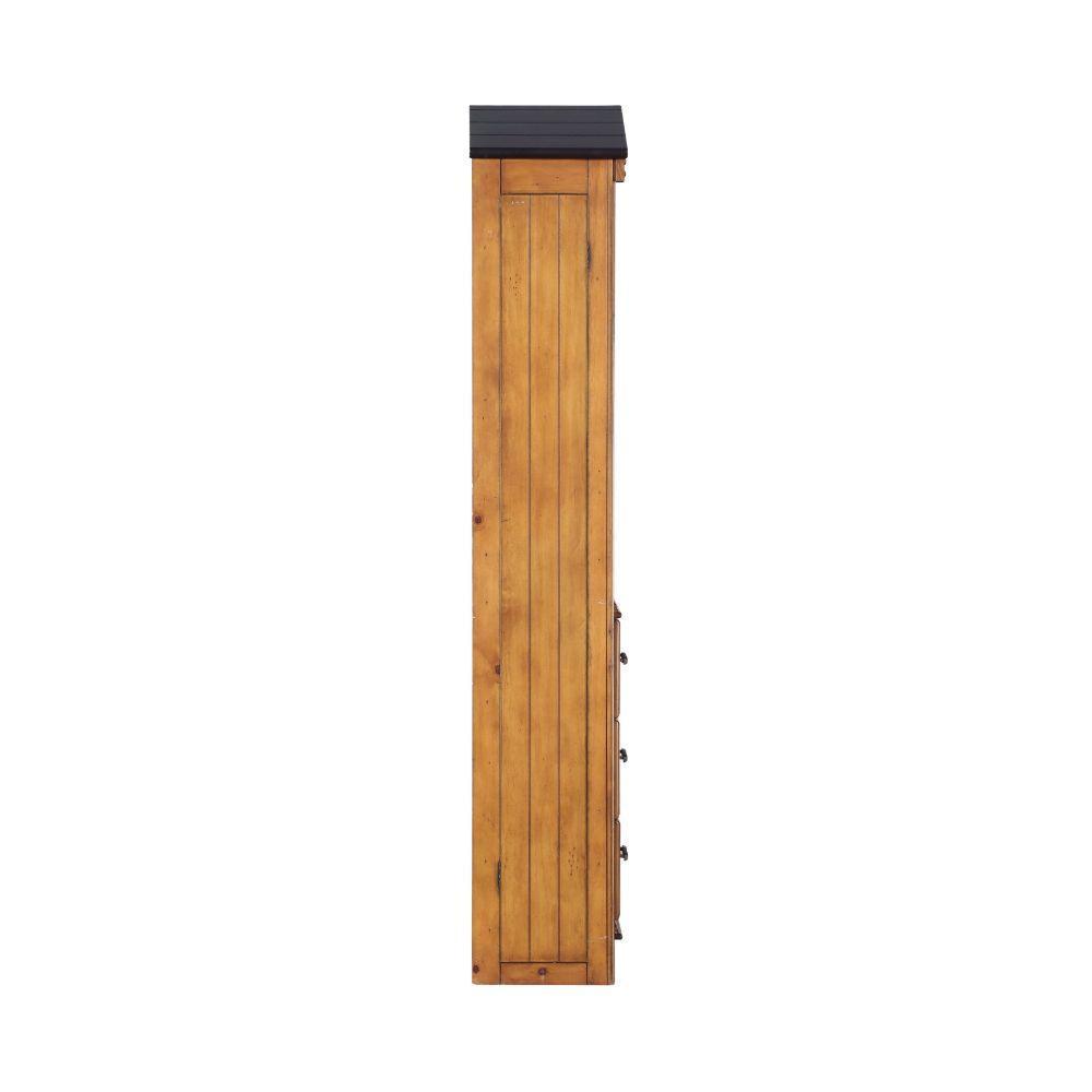 ACME Tree House Bookcase Cabinet, Rustic Oak FredCo