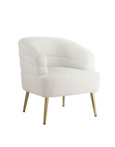 ACME Trezona Accent Chair, White Faux Sherpa FredCo