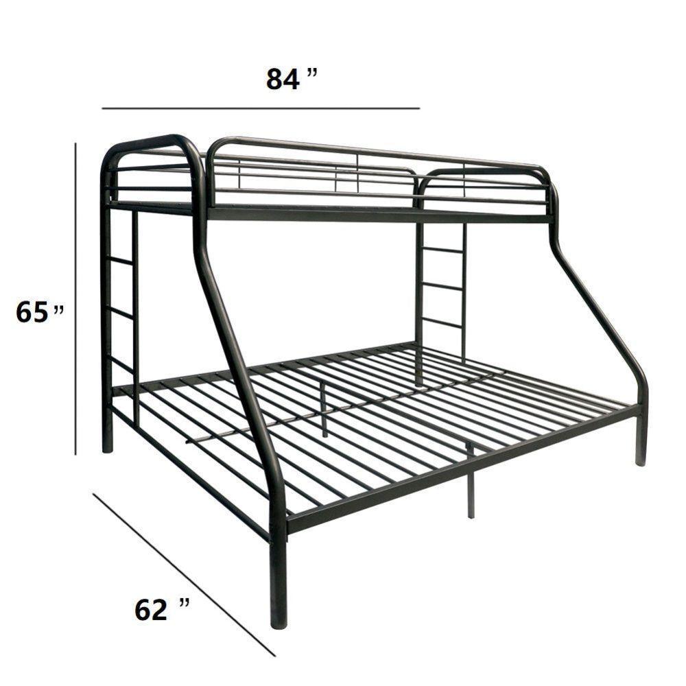 ACME Tritan Twin XL/Queen Bunk Bed, Black FredCo