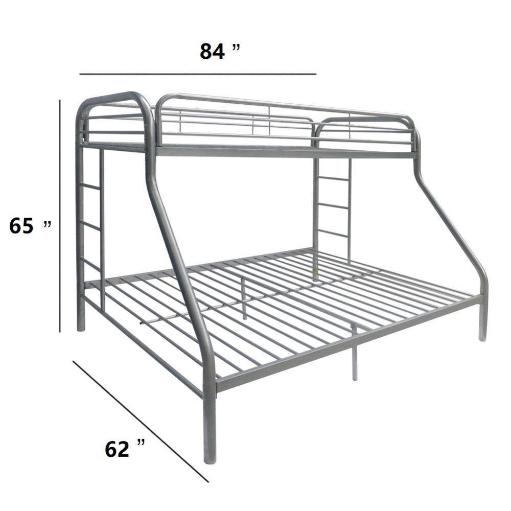 ACME Tritan Twin XL/Queen Bunk Bed, Silver FredCo