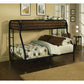 ACME Tritan Twin/Full Bunk Bed, Black FredCo