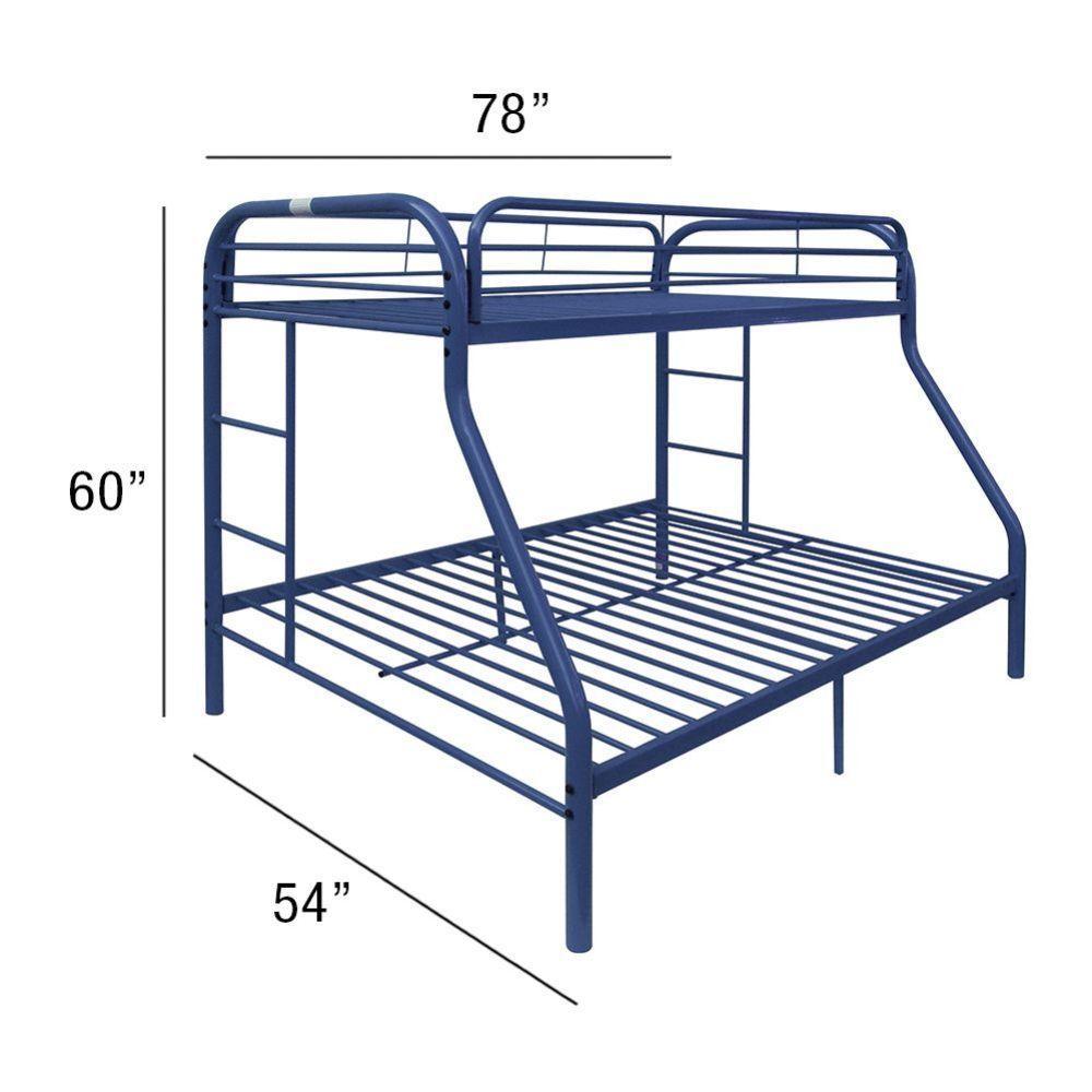 ACME Tritan Twin/Full Bunk Bed, Blue FredCo