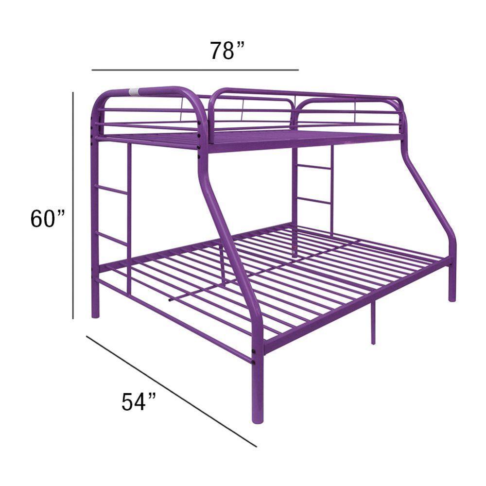 ACME Tritan Twin/Full Bunk Bed, Purple FredCo