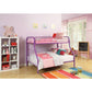 ACME Tritan Twin/Full Bunk Bed, Purple FredCo
