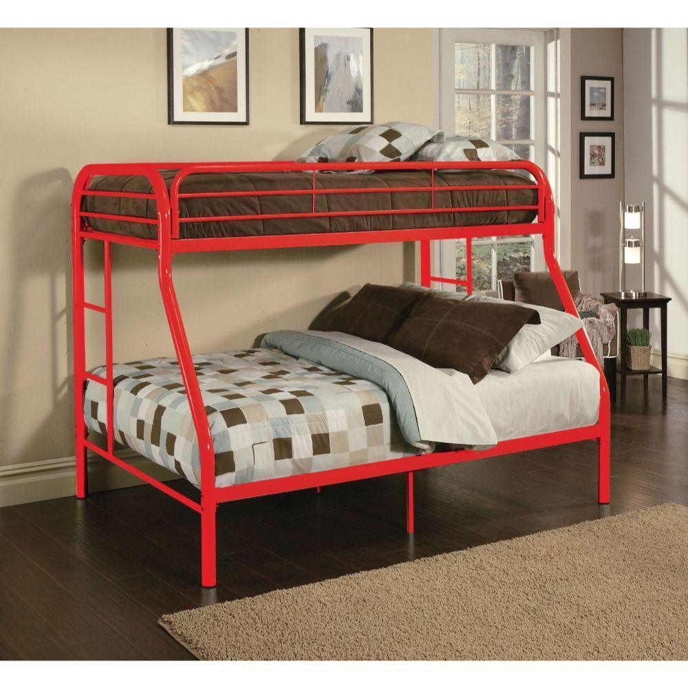 ACME Tritan Twin/Full Bunk Bed, Red FredCo