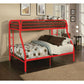 ACME Tritan Twin/Full Bunk Bed, Red FredCo
