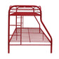 ACME Tritan Twin/Full Bunk Bed, Red FredCo