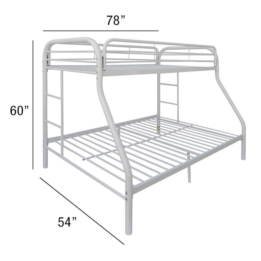 ACME Tritan Twin/Full Bunk Bed, White FredCo