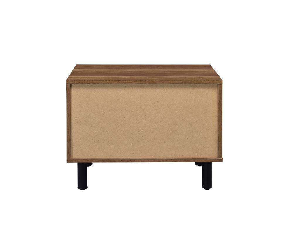 ACME Trolgar Accent Table, Brown Oak & Black Finish FredCo