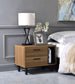 ACME Trolgar Accent Table, Brown Oak & Black Finish FredCo