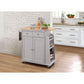 ACME Tullarick Kitchen Cart, Natural & Gray FredCo