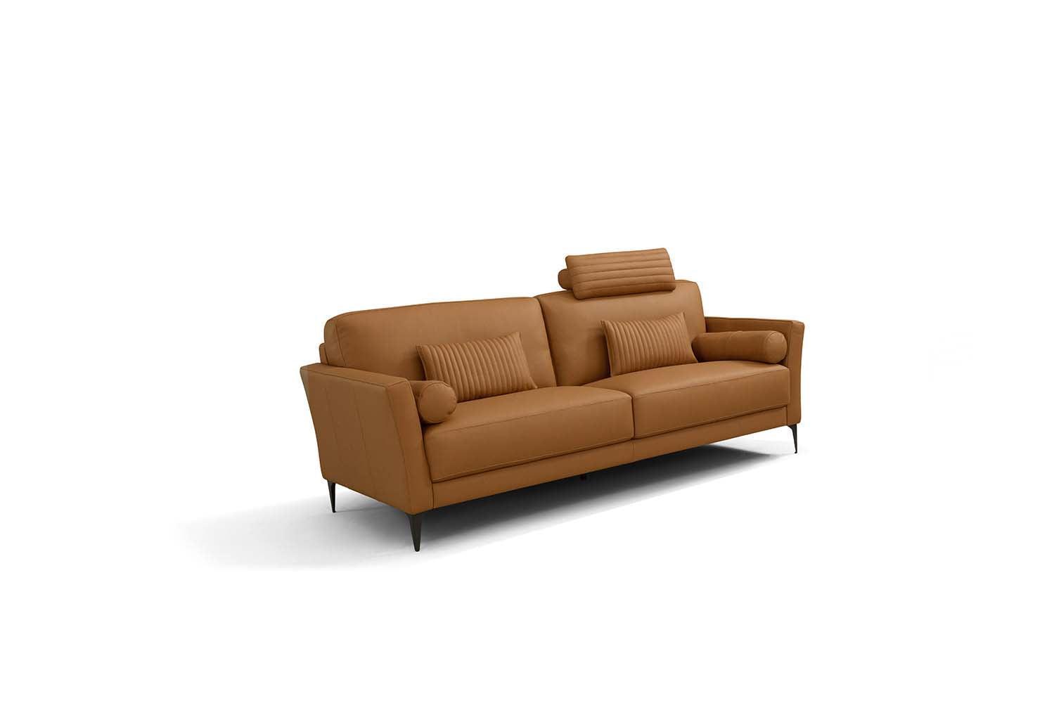 ACME Tussio Sofa w/5 Pillows, Saddle Tan Leather FredCo