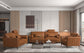 ACME Tussio Sofa w/5 Pillows, Saddle Tan Leather FredCo