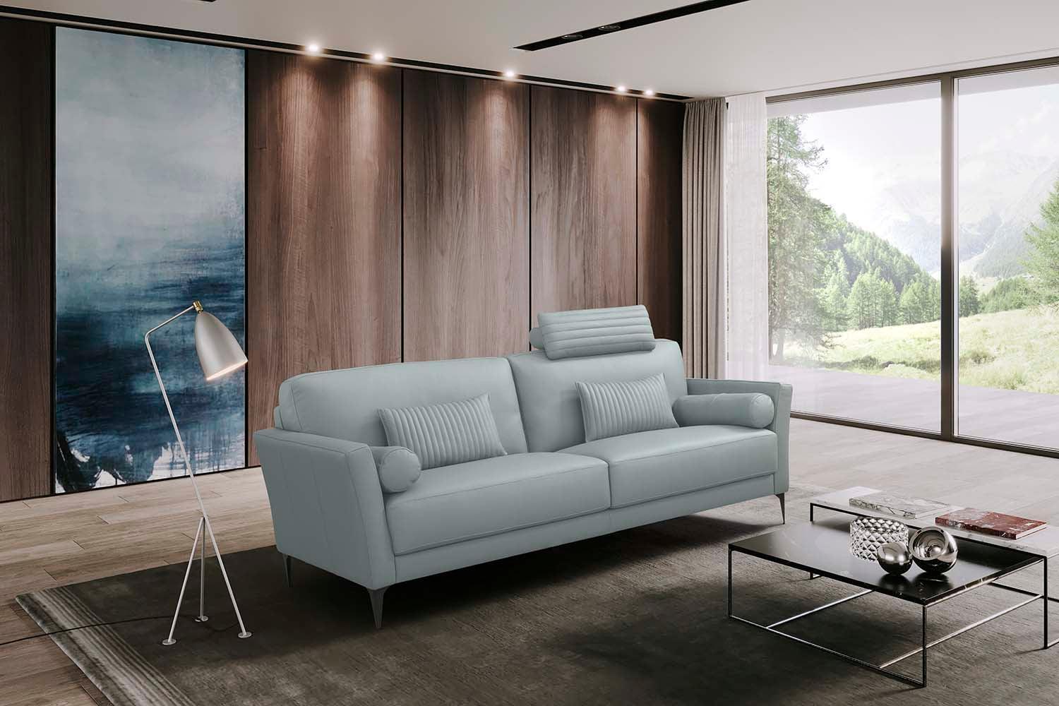 ACME Tussio Sofa w/5 Pillows, Watery Leather FredCo