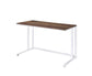 ACME Tyrese Built-in USB Port Writing Desk, Walnut & White Finish FredCo