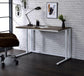 ACME Tyrese Built-in USB Port Writing Desk, Walnut & White Finish FredCo