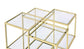 ACME Uchenna Coffee Table, Clear Glass & Gold Finish FredCo
