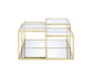 ACME Uchenna Coffee Table, Clear Glass & Gold Finish FredCo