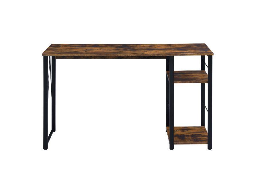 ACME Vadna Writing Desk, Weathered Oak & Black Finish FredCo