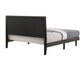 ACME Valdemar Queen Bed, Brown Fabric & Weatheted Gray Finish FredCo