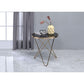 ACME Valora End Table, Champagne & Black Glass FredCo