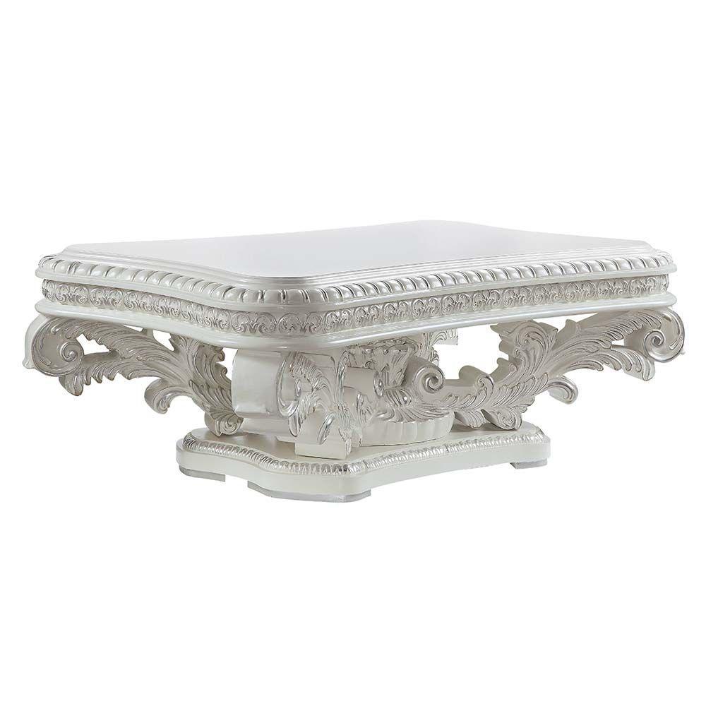 ACME Vanaheim Coffee Table, Antique White Finish FredCo