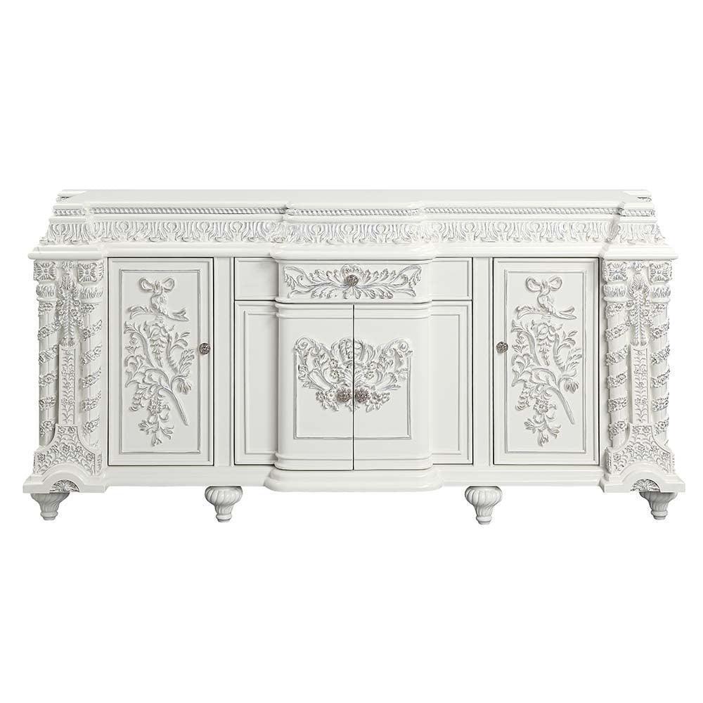 ACME Vanaheim Server, Antique White Finish FredCo