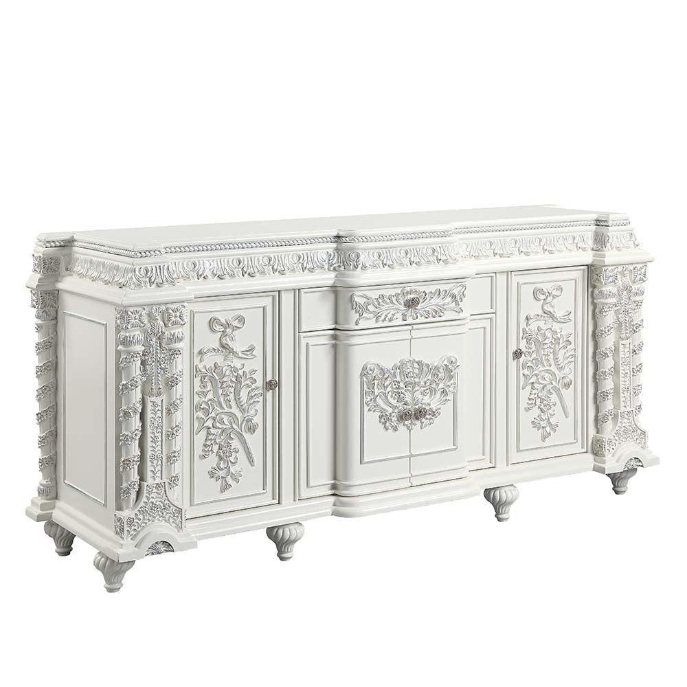 ACME Vanaheim Server, Antique White Finish FredCo