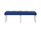 ACME Varian Bench, Blue Velvet & Mirrored FredCo