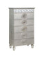 ACME Varian Chest, Silver & Mirrored Finish FredCo