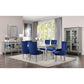 ACME Varian Dining Table (90"L), Mirrored & Antique Platinum FredCo