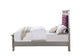 ACME Varian Full Bed, Burgundy Velvet, Silver & Mirrored Finish FredCo