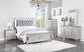 ACME Varian Full Bed, Gray Velvet, Silver & Mirrored Finish FredCo