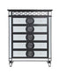 ACME Varian II Chest, Black Velvet & BLACK & Sliver FINISH FredCo