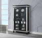 ACME Varian II Curio Cabinet, Mirrored & Black Finish FredCo
