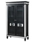 ACME Varian II Curio Cabinet, Mirrored & Black Finish FredCo