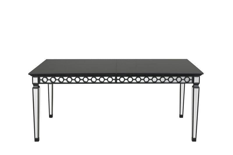 ACME Varian II Dining Table, Mirrored & Black Finish FredCo