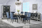 ACME Varian II Dining Table, Mirrored & Black Finish FredCo