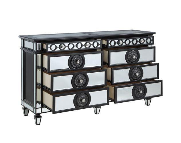 ACME Varian II Dresser, Black Velvet & BLACK & Sliver FINISH FredCo