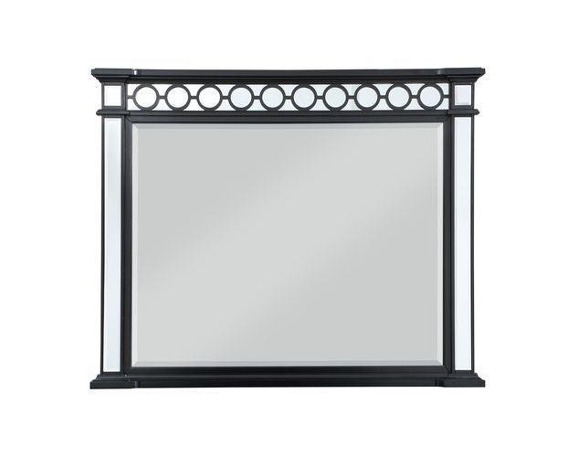 ACME Varian II Mirror, Black Velvet & BLACK & Sliver FINISH FredCo