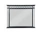 ACME Varian II Mirror, Black Velvet & BLACK & Sliver FINISH FredCo