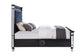 ACME Varian II Queen Bed , Black Velvet & BLACK & Sliver FINISH FredCo